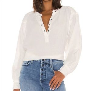 Free People Button Top - Beach Day Pullover